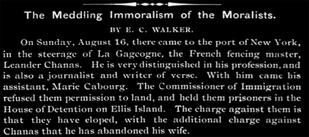 The Meddling Immoralism of the Moralists - E.C. Walker, 8/28/1896 immoralitiez